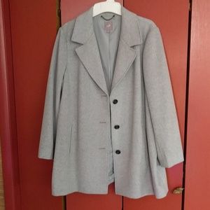 Grey knee length coat